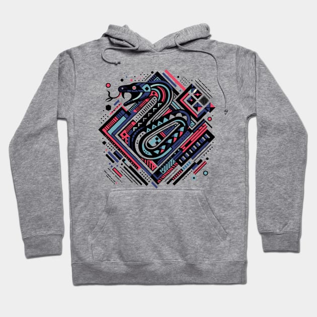 Abstract Animal Snake 2 Hoodie by sapphire seaside studio